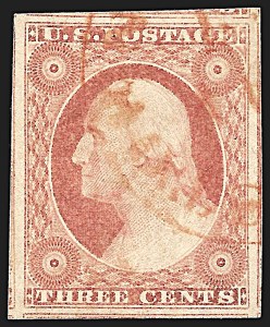 Sale Number 996, Lot Number 3086, 1851 3c Dull Red - Used