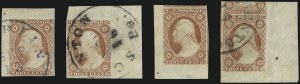 Sale 996, Lot 3087, 1851 3c Dull Red - Used