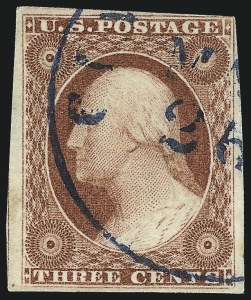 Sale 996, Lot 3090, 1851 3c Dull Red - Used