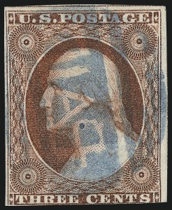 Sale 996, Lot 3092, 1851 3c Dull Red - Used