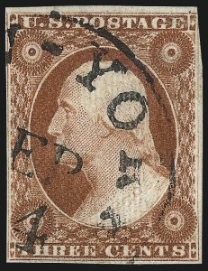 Sale 996, Lot 3096, 1851 3c Dull Red - Used