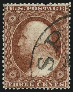 Sale 996, Lot 3190, 1857 3c Perforated Issue - Type I