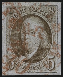 Sale Number 997, Lot Number 5061, 5c 1847 Issue (Scott 1 and shades)