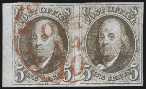 Sale 997, Lot 5076, 5c 1847 Issue (Scott 1 and shades)