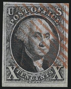 Sale Number 997, Lot Number 5091, 10c 1847 Issue (Scott 2)