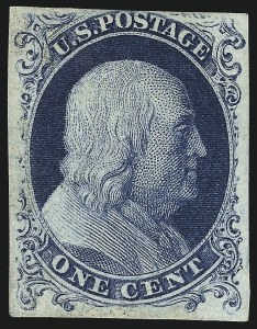 Sale 997, Lot 5119, 1c 1851-56 Issue (Scott 5-9)