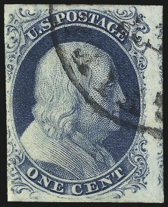 Sale 997, Lot 5131, 1c 1851-56 Issue (Scott 5-9)