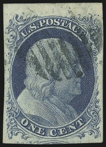 Sale 997, Lot 5147, 1c 1851-56 Issue (Scott 5-9)