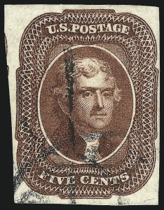 Sale 997, Lot 5167, 5c 1856 Issue (Scott 12)