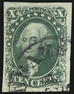 Sale 997, Lot 5178, 10c and 12c 1851-56 Issue (Scott 13-17)