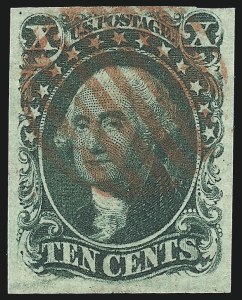 Sale 997, Lot 5186, 10c and 12c 1851-56 Issue (Scott 13-17)