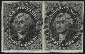 Sale 997, Lot 5212, 10c and 12c 1851-56 Issue (Scott 13-17)