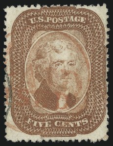 Sale 997, Lot 5244, 3c-5c 1857-60 Issue (Scott 25-30A)