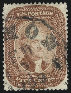Sale 997, Lot 5246, 3c-5c 1857-60 Issue (Scott 25-30A)