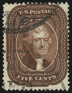 Sale 997, Lot 5249, 3c-5c 1857-60 Issue (Scott 25-30A)