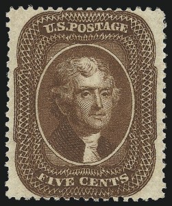 Sale 997, Lot 5260, 3c-5c 1857-60 Issue (Scott 25-30A)