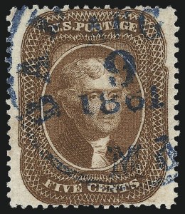Sale 997, Lot 5264, 3c-5c 1857-60 Issue (Scott 25-30A)