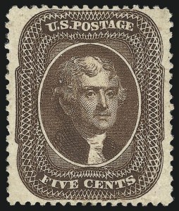 Sale 997, Lot 5267, 3c-5c 1857-60 Issue (Scott 25-30A)