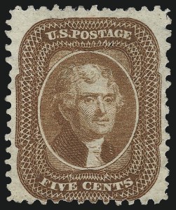 Sale 997, Lot 5307, 1875 Reprint of 1857-60 Issue (Scott 40-47)