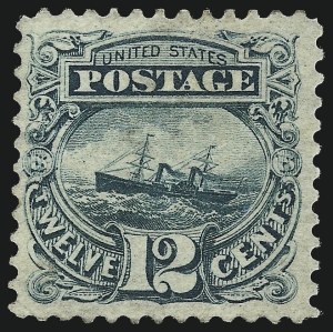Sale 997, Lot 5455, 1c-12c 1869 Pictorial Issue (Scott 112-117), 12c Green (117) Sale 997, Lot 5455, 1c-12c 1869 Pictorial Issue (Scott 112-117)