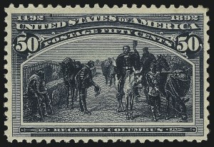 Sale 997, Lot 5695, 1893 Columbian Issue (10c thru $1.00, Scott 237-241), 50c Columbian (240) Sale 997, Lot 5695, 1893 Columbian Issue (10c thru $1.00, Scott 237-241)