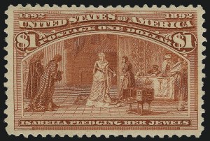 Sale 997, Lot 5698, 1893 Columbian Issue (10c thru $1.00, Scott 237-241)