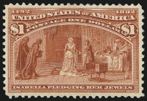 Sale 997, Lot 5699, 1893 Columbian Issue (10c thru $1.00, Scott 237-241)