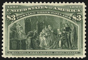 Sale 997, Lot 5710, 1893 Columbian Issue ($2.00 thru $5.00, Scott 242-245)