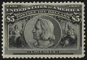 Sale 997, Lot 5731, 1893 Columbian Issue ($2.00 thru $5.00, Scott 242-245)