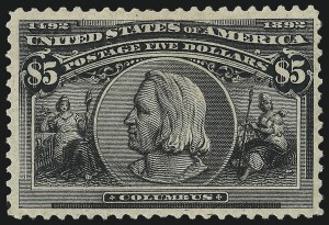 Sale 997, Lot 5732, 1893 Columbian Issue ($2.00 thru $5.00, Scott 242-245)