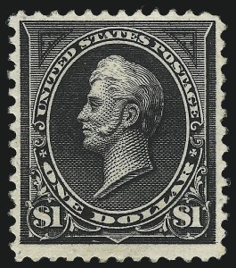 Sale 997, Lot 5758, 1894 Unwatermarked Bureau Issue (Scott 246-263), $1.00 Black (261) Sale 997, Lot 5758, 1894 Unwatermarked Bureau Issue (Scott 246-263)