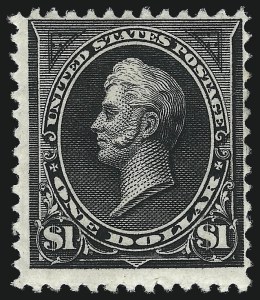 Sale 997, Lot 5762, 1894 Unwatermarked Bureau Issue (Scott 246-263), $1.00 Black, Ty. II (261A) Sale 997, Lot 5762, 1894 Unwatermarked Bureau Issue (Scott 246-263)