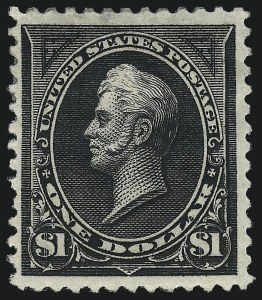 Sale 997, Lot 5766, 1894 Unwatermarked Bureau Issue (Scott 246-263), $1.00 Black, Ty. II (261A) Sale 997, Lot 5766, 1894 Unwatermarked Bureau Issue (Scott 246-263)