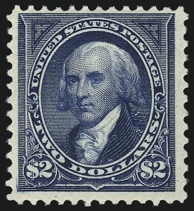 Sale 997, Lot 5769, 1894 Unwatermarked Bureau Issue (Scott 246-263), $2.00 Bright Blue (262) Sale 997, Lot 5769, 1894 Unwatermarked Bureau Issue (Scott 246-263)