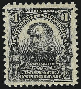 Sale 997, Lot 5855, 1902-08 Issues (Scott 300-319), $1.00 Black (311) Sale 997, Lot 5855, 1902-08 Issues (Scott 300-319)