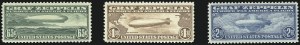 Sale 997, Lot 6159, Air Post Graf Zeppelin Issue (Scott C13-C15)