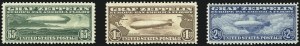 Sale 997, Lot 6163, Air Post Graf Zeppelin Issue (Scott C13-C15)