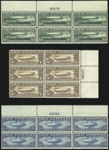 Sale 997, Lot 6178, Air Post Graf Zeppelin Issue (Scott C13-C15)
