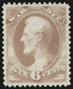 Sale 997, Lot 6285, Officials (O), 6c War (O86) Sale 997, Lot 6285, Officials (O)