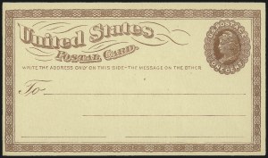 Sale 997, Lot 6369, The Falberg Collection of Postal Cards (UX1-UX9)