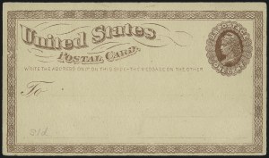 Sale 997, Lot 6370, The Falberg Collection of Postal Cards (UX1-UX9)