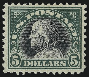 Sale 997, Lot 6801, Group Lots by Issue, $2.00 Orange Red & Black, $5.00 Deep Green & Black (523-524) Sale 997, Lot 6801, Group Lots by Issue