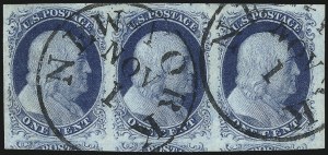 Sale 998, Lot 218, Plate One Late Strips