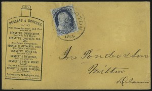 Sale 998, Lot 233, Plate One Late On Cover