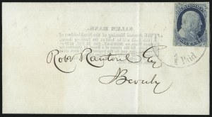 Sale 998, Lot 242, Plate One Late On Cover