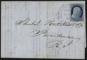 Sale 998, Lot 250, Plate One Late On Cover