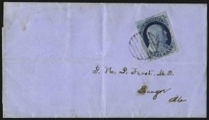 Sale 998, Lot 264, Plate One Late On Cover
