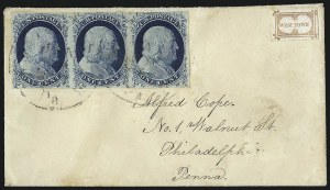 Sale 998, Lot 284, Plate One Late On Cover