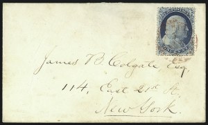 Sale 998, Lot 485, Perforated Stamps From Plate One Late On Cover