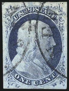 Sale 998, Lot 72, Plate One Late - Position 4R1L Type II and Block with 7R1L